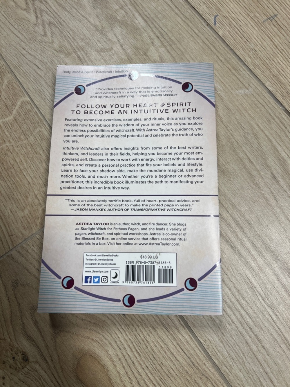Intuitive Witchcraft by - Lavender and White Hardcover - Picture 2 of 4
